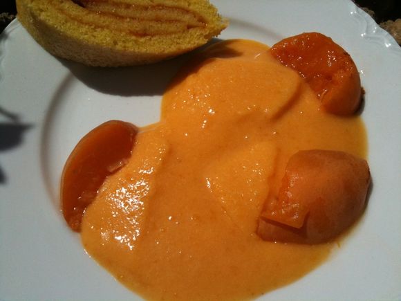 Mousse d'abricots et roule aux abricots