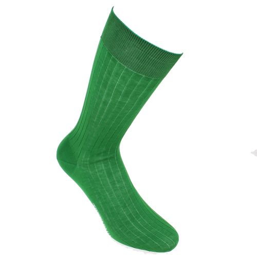 Chaussettes pur fil d'Ecosse. Vert Gazon anglais. Tony & Paul