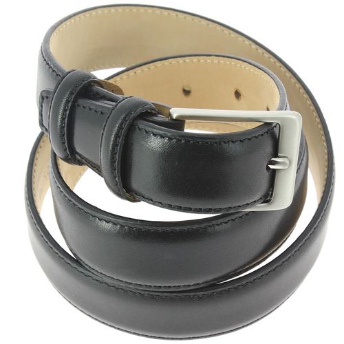 Ceinture cuir, Liscio, couleur noir 30mm